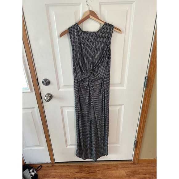 Cabi Twist Back Black And White Midi Dress Size Small - Picture 3 of 9